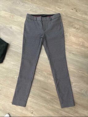 Banana Republic Sloan Slim Printed Ankle Pants - Navy